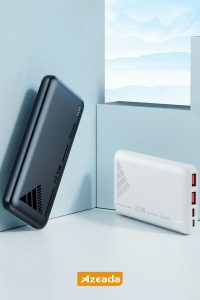 Azeada Power Bank AZ-P06 10000mAh 22,5W Siyah, Beyaz