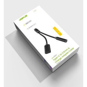 Jopus Type C DAC Şarj ve Kulaklık Çoklayıcı JO-TY10 Siyah