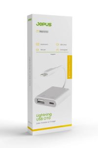 Jopus Universal Lightning Sarj USB Otg JO-IP08 Beyaz